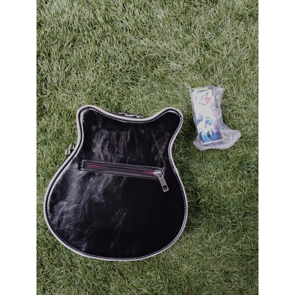 Guitar Handbag Crossbody Purse - White Black - Picture 2 of 8